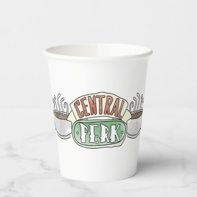 FRIENDS™ | Central Perk Watercolor-Logo Pappbecher (Links)