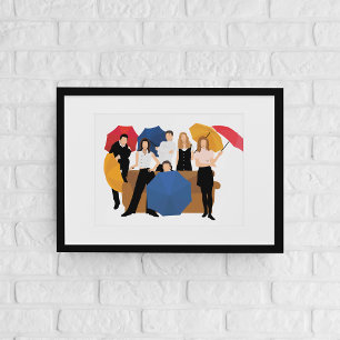FRIENDS™ Charakter-Silhouette Poster