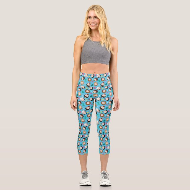 FRIENDS™ | Chibi-Muster Capri Leggings (Vorderseite)