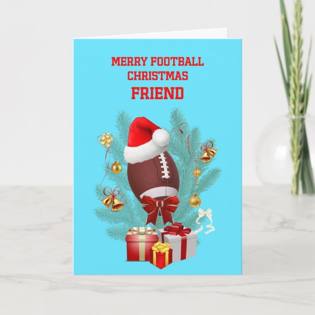 Friends Christmas Football Feiertagskarte (Vorderseite)