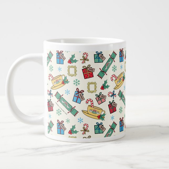 FRIENDS™ | Christmas Icon Muster Jumbo-Tasse (Links)