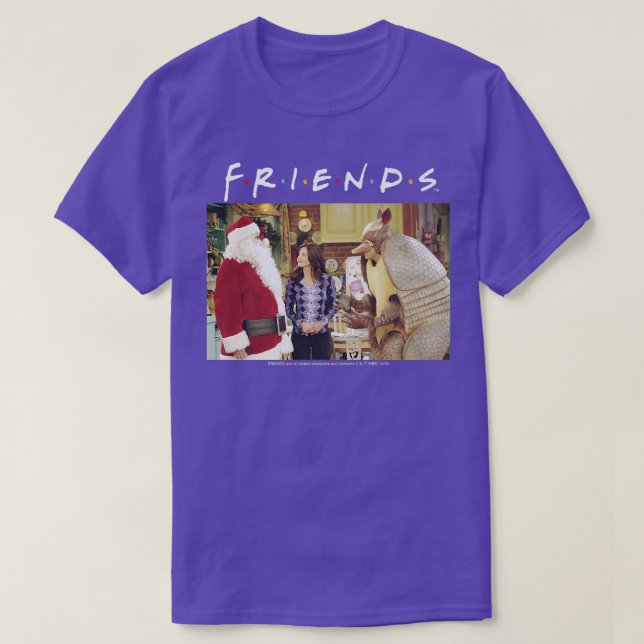 Friends Christmas Santa Meets Holiday Armadillo T-Shirt (Design vorne)