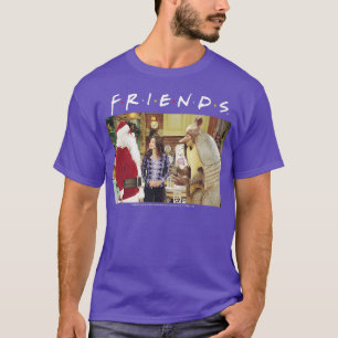 Friends Christmas Santa Meets Holiday Armadillo T-Shirt
