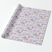 Friends Collage Wrapping Paper