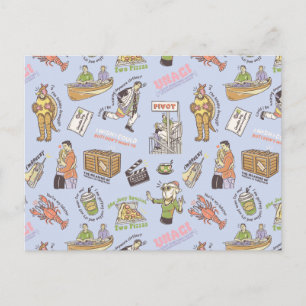FRIENDS™ Colorful Cartoon Pattern Postkarte