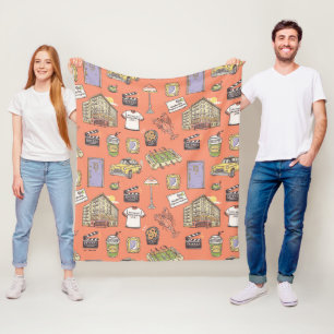 FRIENDS™ Colorful Icons Pattern Fleecedecke