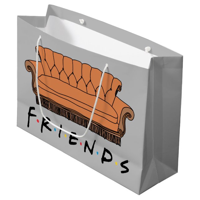 FRIENDS™ Couch Große Geschenktüte (Vorderseite Schrägansicht)