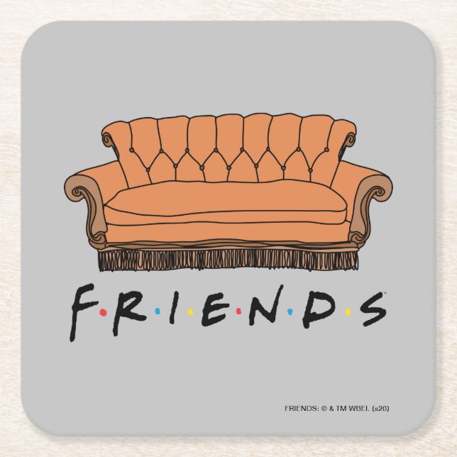 FRIENDS™ Couch Rechteckiger Pappuntersetzer (Vorderseite)