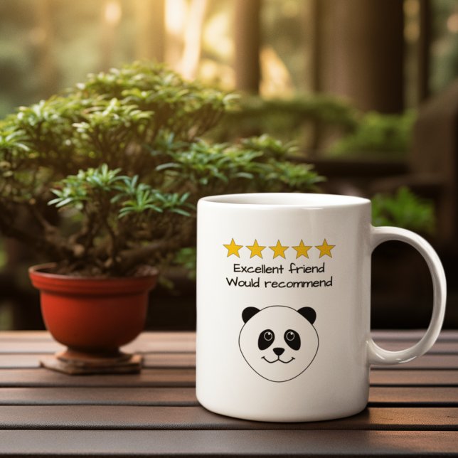 Friends Custom Text Panda Gesicht Kaffeetasse (Von Creator hochgeladen)