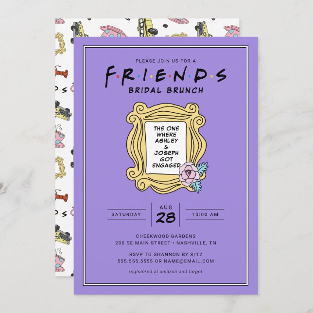 FRIENDS™ | Der mit dem Bridal Brunch Einladung (Vorne/Hinten)
