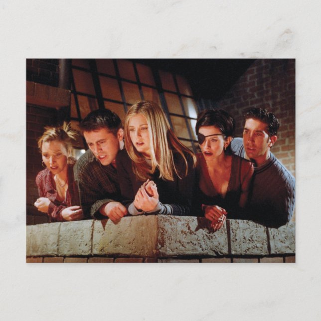 FRIENDS™ | Die Gang auf dem Balkon Einladungspostkarte (Vorderseite)