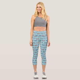 FRIENDS™ Die mit Video-Tape-Muster Capri Leggings