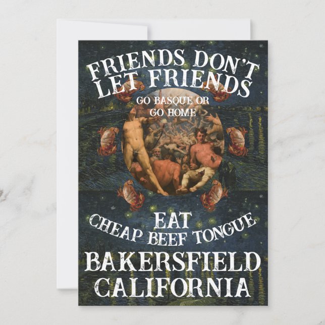 Friend's don't let Friends Eat Cheap Beef Tongue Einladung (Vorderseite)