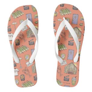 FRIENDS™ Farbige Icons Muster Flip Flops