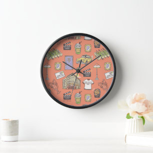 FRIENDS™ Farbige Icons Muster Uhr