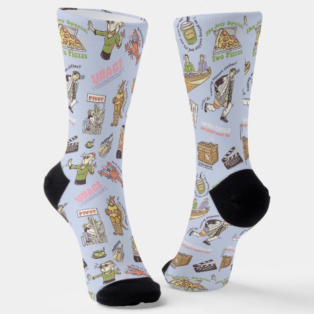 FRIENDS™ Farbiges Cartoon-Muster Socken (Gewinkelt)