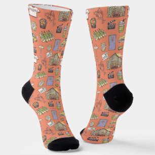 FRIENDS™ Farbiges Icons-Muster Socken