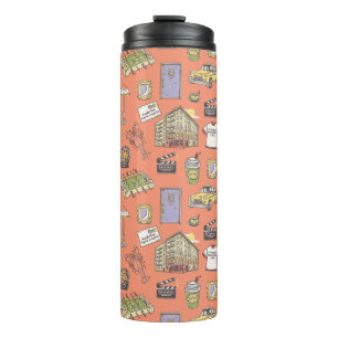 FRIENDS™ Farbiges Icons-Muster Thermosbecher