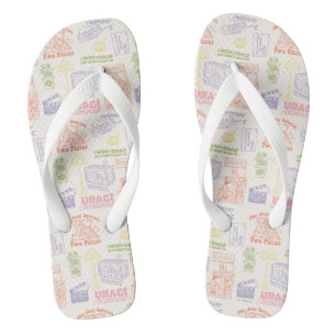 FRIENDS™ Farbiges Quotes-Muster Flip Flops