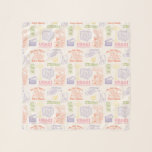FRIENDS™ Farbiges Quotes-Muster Schal<br><div class="desc">Karo in diesem farbenfrohen FRIENDS™-Muster mit ikonischen Zitaten aus der TV-Show!</div>