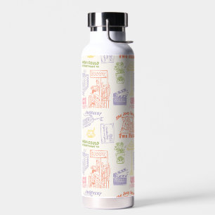 FRIENDS™ Farbiges Quotes-Muster Trinkflasche
