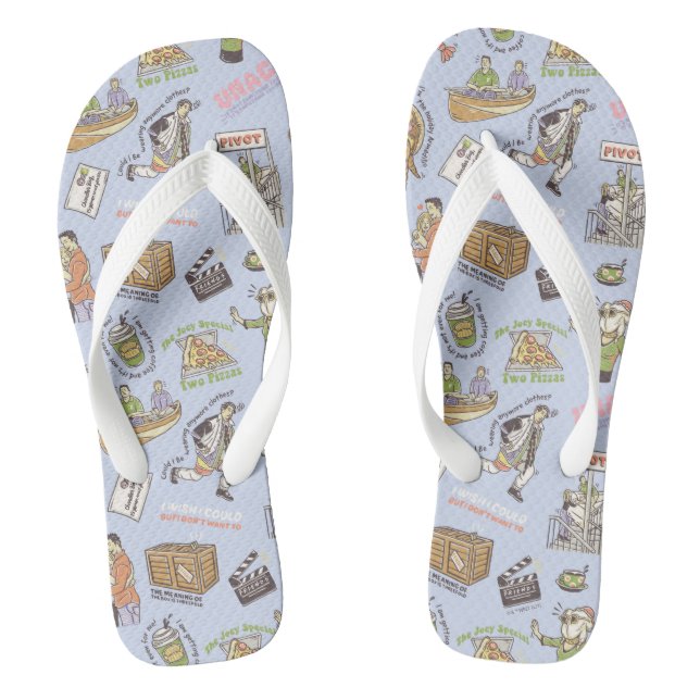FRIENDS™ Farbpattern Cartoon Flip Flops (Fußbett)