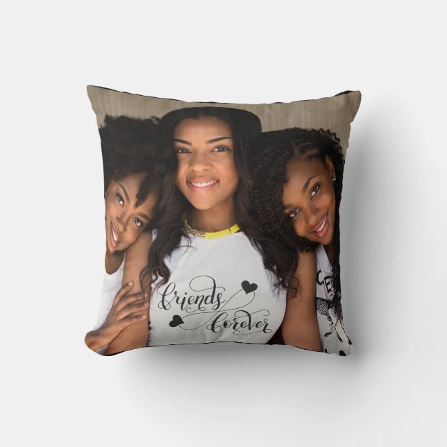 Friends Forever Foto Kissen (Vorderseite)