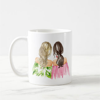Friends Forever Geschenk Tasse Blonde und Brünett