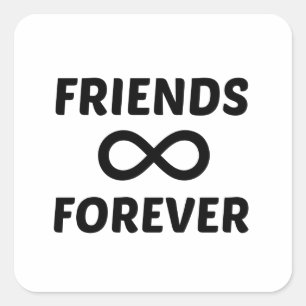 FRIENDS FOREVER QUADRATISCHER AUFKLEBER