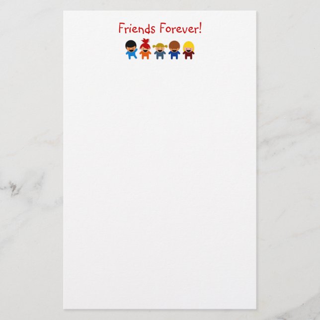 Friends Forever Stationery Briefpapier (Vorderseite)