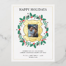 FRIENDS™ Foto Weihnachtskarte Folien Feiertagspostkarte