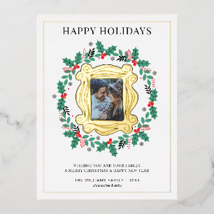 FRIENDS™ Foto Weihnachtskarte Folien Feiertagspostkarte
