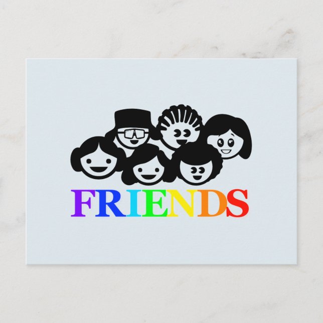 "Friends" Freundschaftspostkarte Postkarte (Vorderseite)