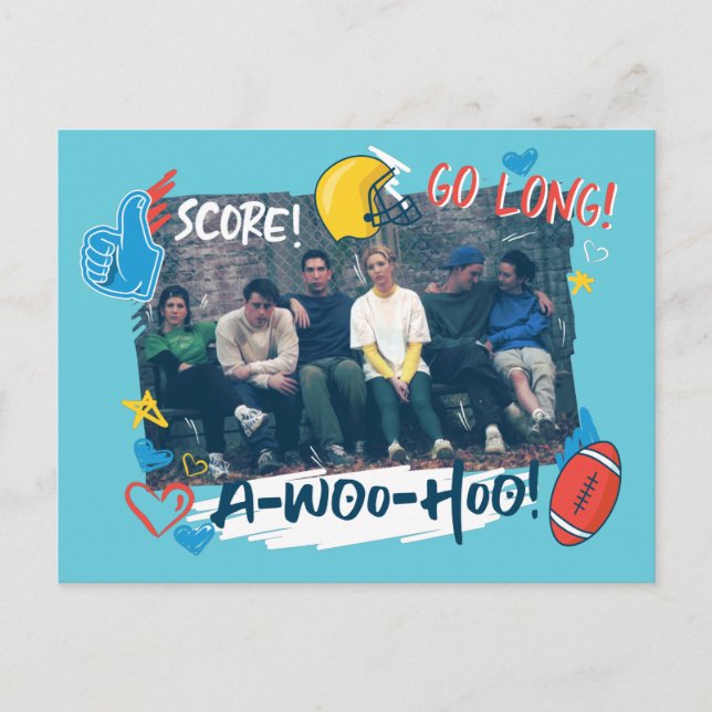 FRIENDS™ | Fußballspiel Einladungspostkarte (Vorderseite)