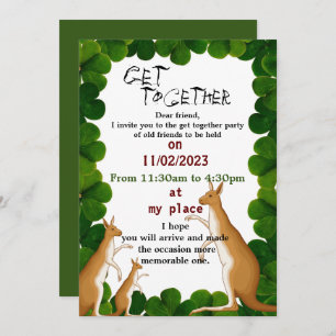 Friends gather  invitation einladung