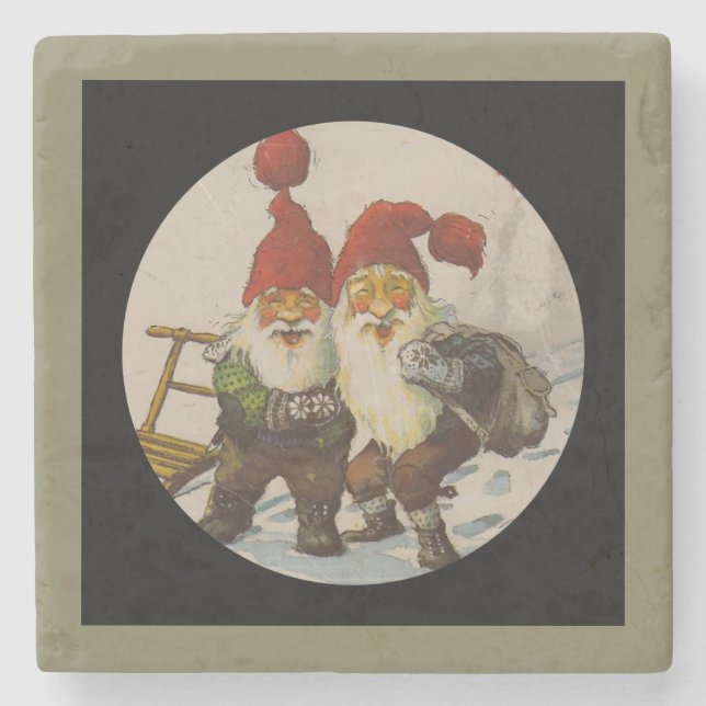 Friends Gnome Steinuntersetzer (Vorderseite)