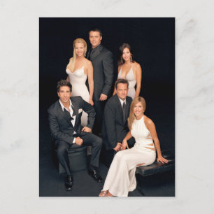 FRIENDS™ Gruppe in Schwarz-Weiß-Form Einladungspostkarte