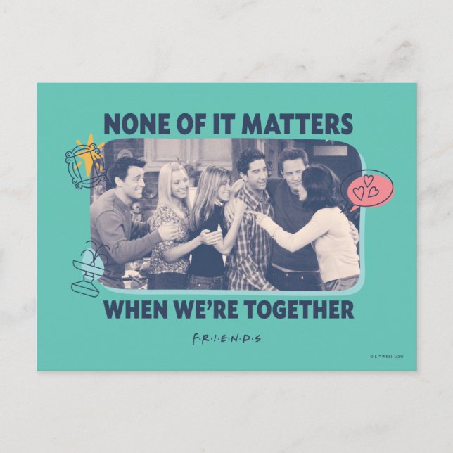 FRIENDS™ | Gruppenumarmung Postkarte (Vorderseite)