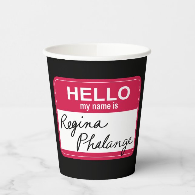 FRIENDS™ | Hallo Mein Name ist Regina Phalange Pappbecher (Links)