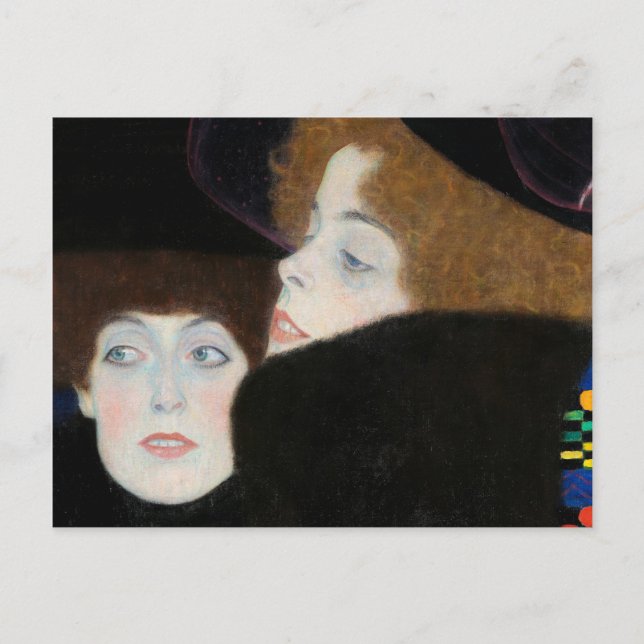 Friends I, The Sisters by Gustav Klimt Postkarte (Vorderseite)