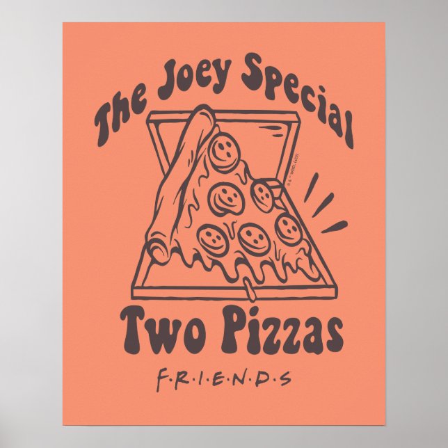 FRIENDS™ | Joey Pizza Quote Poster (Vorne)