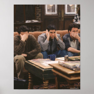 FRIENDS™   Joey, Ross und Chandler auf dem Sofa Poster