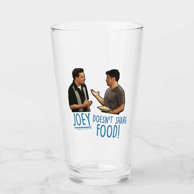 FRIENDS™ | Joey teilt Essen nicht! Glas (Vorderseite)