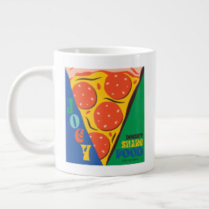 FRIENDS™   Joey teilt Essen nicht - Pizza-Grafik Jumbo-Tasse