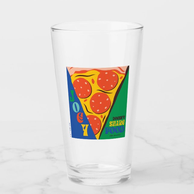 FRIENDS™ | Joey teilt Essen nicht - Pizza Graphic Glas (Vorderseite)