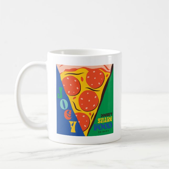 FRIENDS™ | Joey teilt Essen nicht - Pizza Graphic Kaffeetasse (Links)