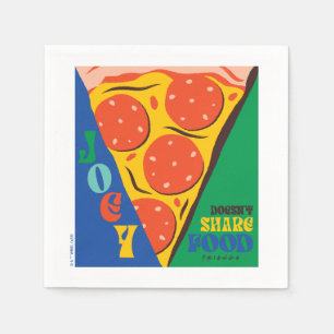 FRIENDS™   Joey teilt Essen nicht - Pizza Graphic Serviette