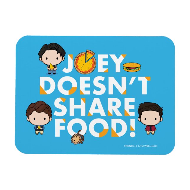 FRIENDS™ | Joey teilt Food Chibi nicht Magnet (Horizontal)