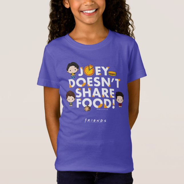 FRIENDS™ | Joey teilt Food Chibi nicht T-Shirt (Vorderseite)