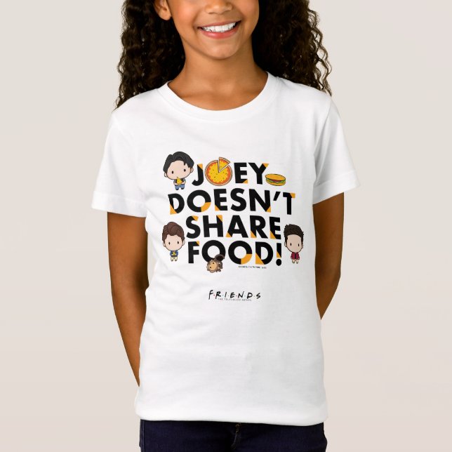 FRIENDS™ | Joey teilt Food Chibi nicht T-Shirt (Vorderseite)